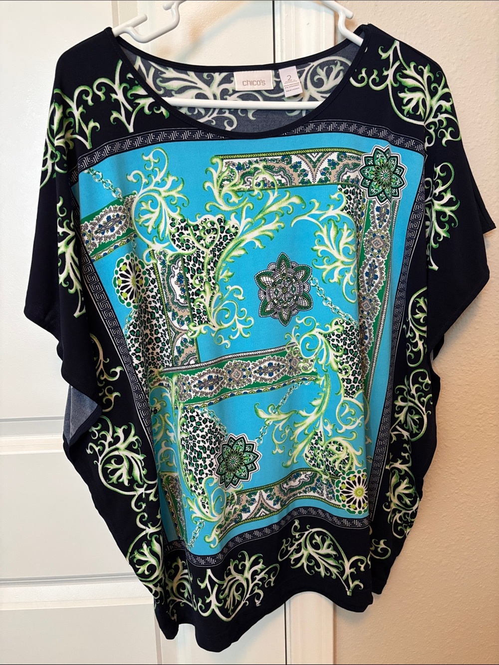 Chico's Animal Floral Paisley-Print Tunic